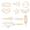Hairpin Artificial Crystal And Zinc Alloy Geometric Heartshaped Pearl Hair Accessories For Female Wholesale