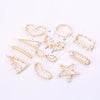 Hairpin Artificial Crystal And Zinc Alloy Geometric Heartshaped Pearl Hair Accessories For Female Wholesale
