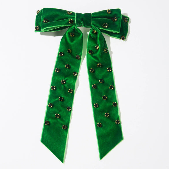 Hairpin Cloth Geometric Diamond Spring Clip Doublelayer Bow Fashionable Ladylike Hair Accessory