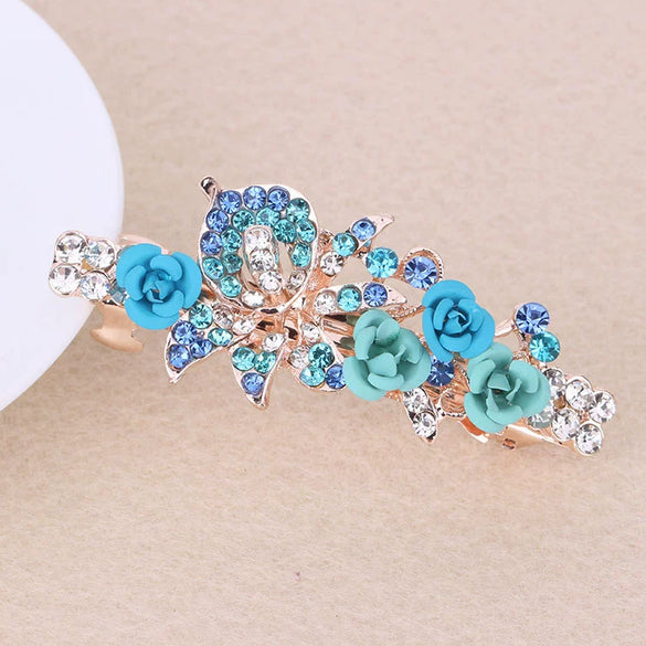 Hairpin Ladies Diecast Rhinestone Electroplated Top Clip Jewelry