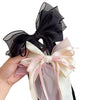 Hairpin Polyester Cotton Little Fresh Style Purely Handmade Bow Spring Clip Women's Accessories