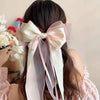 Hairpin Polyester Cotton Little Fresh Style Purely Handmade Bow Spring Clip Women's Accessories