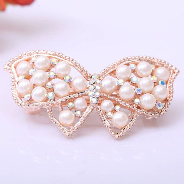 Hairpin Rhinestone Alloy Pearl Peacock Natural Style