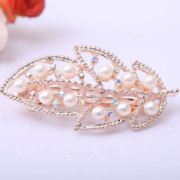Hairpin Rhinestone Alloy Pearl Peacock Natural Style