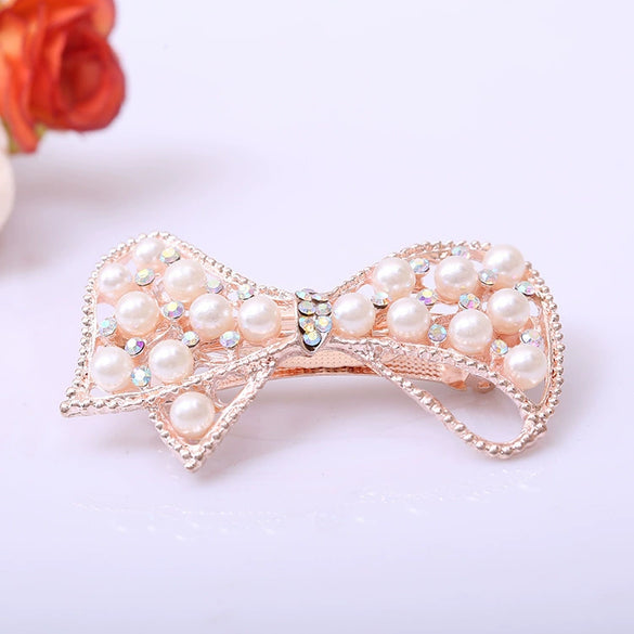 Hairpin Rhinestone Alloy Pearl Peacock Natural Style