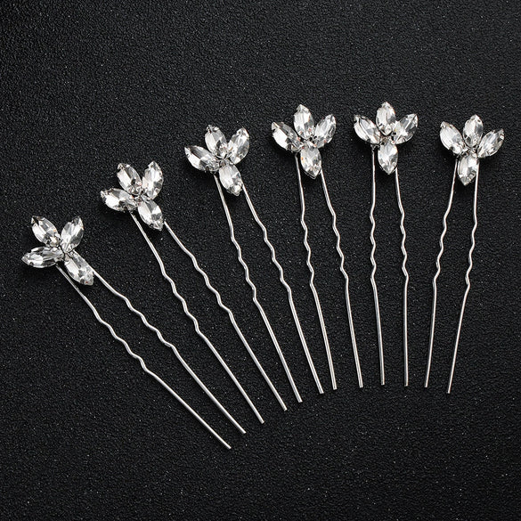 Hairpin Rhinestone Drop Shape Hair Jewelry