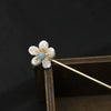 Hairpin Sandalwood Pearl Geometric Retro Handmade