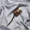 Hairpin Sandalwood Pearl Geometric Retro Handmade