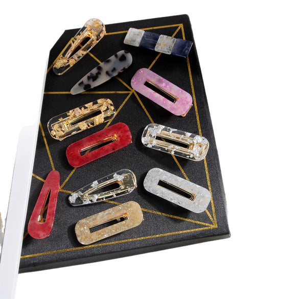 Hairpin Side Clip Acetate Acrylic Handmade Fashion Geometric Women's Hair Accessories