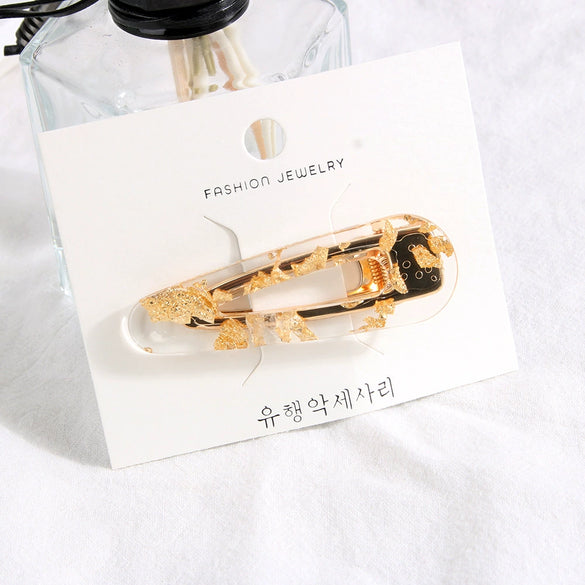 Hairpin Side Clip Acetate Acrylic Handmade Fashion Geometric Women's Hair Accessories