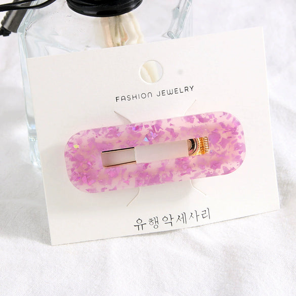 Hairpin Side Clip Acetate Acrylic Handmade Fashion Geometric Women's Hair Accessories