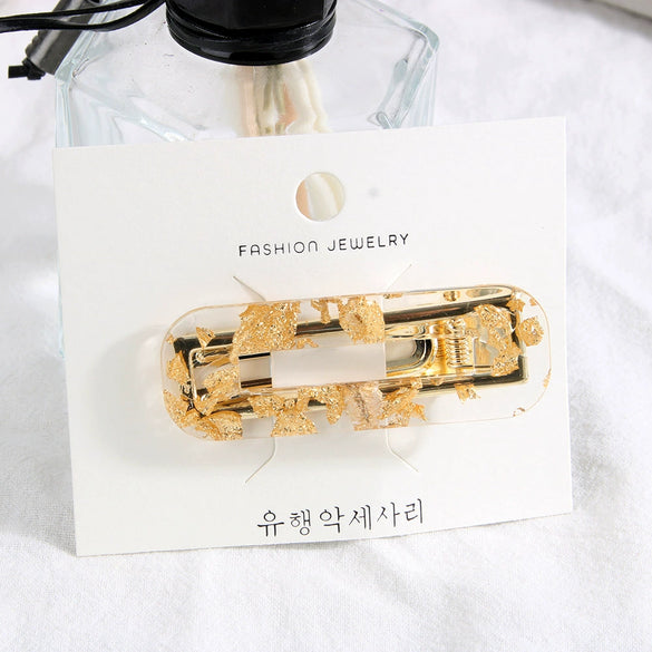 Hairpin Side Clip Acetate Acrylic Handmade Fashion Geometric Women's Hair Accessories