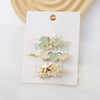 Hairpin Side Clip Metal Inlaid With Gold Starry Sky Wings Design For Girls
