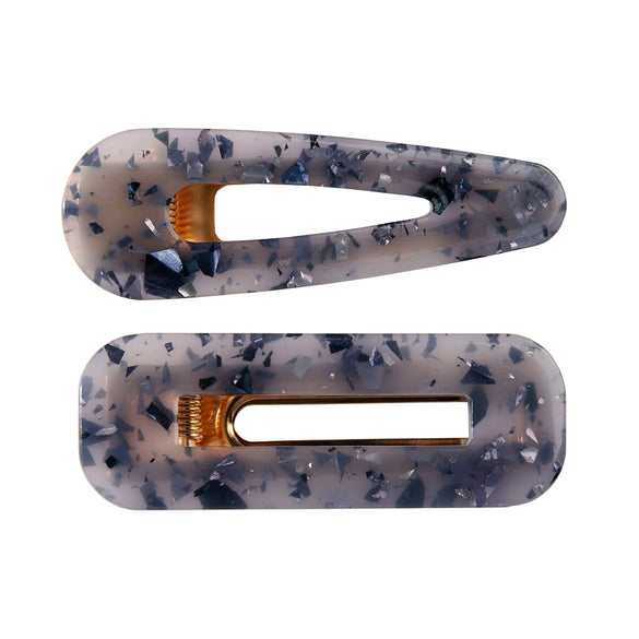 Hairpin Side Clip Set Acetate Plate Acrylic Resin Electroplating Minimalist Geometric Hair Accessories