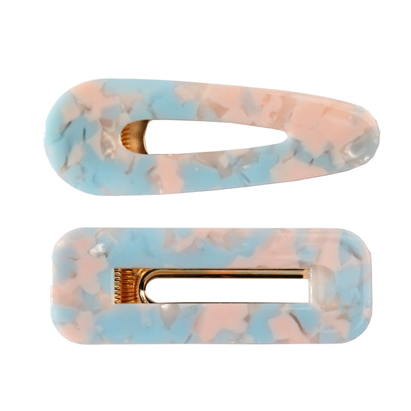 Hairpin Side Clip Set Acetate Plate Acrylic Resin Electroplating Minimalist Geometric Hair Accessories