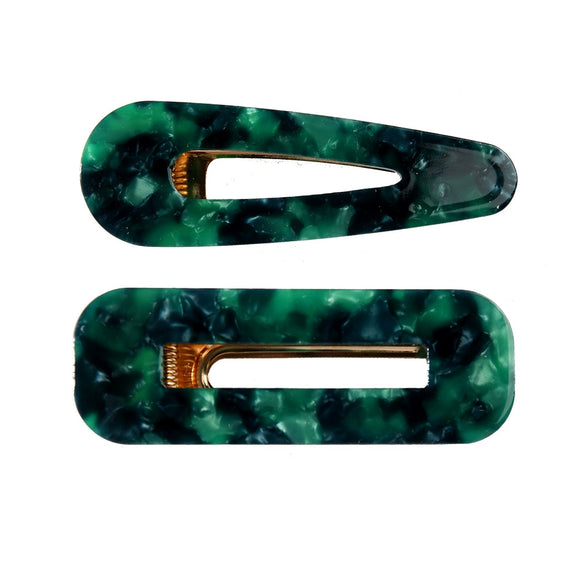 Hairpin Side Clip Set Acetate Plate Acrylic Resin Electroplating Minimalist Geometric Hair Accessories