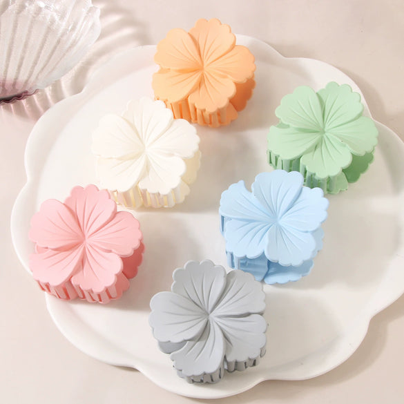 Hairpin Women's Curly Flower Style Paint Treatment Highgrade Shark Clip Hair Accessories