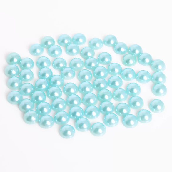 Half Face Hair Accessories Abs Imitation Pearl Semicircle Flat Bottom Diy Handmade Bow