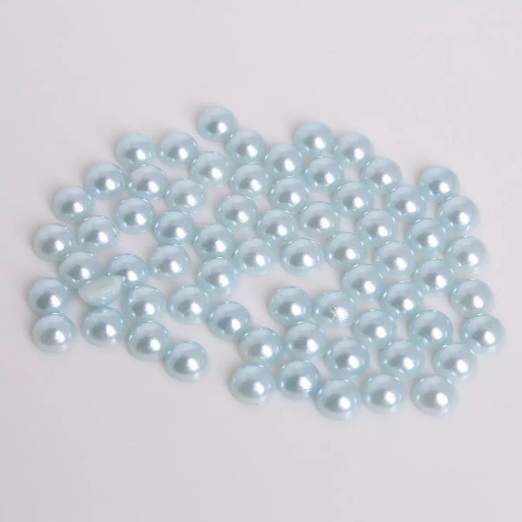 Half Face Hair Accessories Abs Imitation Pearl Semicircle Flat Bottom Diy Handmade Bow