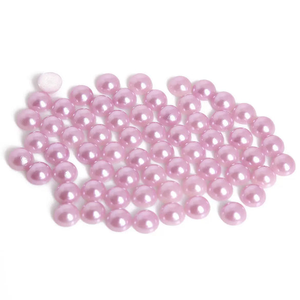 Half Face Hair Accessories Abs Imitation Pearl Semicircle Flat Bottom Diy Handmade Bow