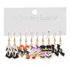 Halloween Alloy Drop Earrings With White Ghost Design For Women