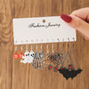 Halloween Alloy Drop Earrings With White Ghost Design For Women