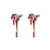 Halloween Alloy Electroplated Geometric Lava Drop Blood Earrings Unisex Gothic Dark Style