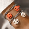 Halloween Alloy Geometric Oil Drop Pumpkin Anklet Beaded Foot Ornament