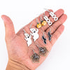 Halloween Alloy Pumpkin Earrings With Bat Spider And Ghost Cartoon Charms In A Fun Punk Hip Hop Style