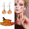 Halloween Alloy Pumpkin Earrings With Bat Spider And Ghost Cartoon Charms In A Fun Punk Hip Hop Style