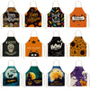 Halloween Apron Cotton Linen Castle Pumpkin Creative Apron Graphic Customization Kitchen Household Oil-Proof Anti-Fouling Apron