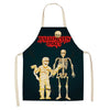 Halloween Apron Cotton Linen Castle Pumpkin Creative Apron Graphic Customization Kitchen Household Oil-Proof Anti-Fouling Apron