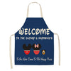 Halloween Apron Cotton Linen Castle Pumpkin Creative Apron Graphic Customization Kitchen Household Oil-Proof Anti-Fouling Apron