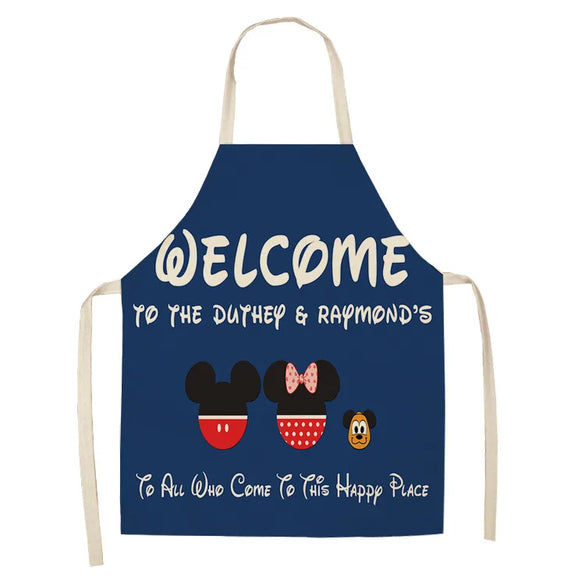 Halloween Apron Cotton Linen Castle Pumpkin Creative Apron Graphic Customization Kitchen Household Oil-Proof Anti-Fouling Apron