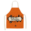 Halloween Apron Cotton Linen Castle Pumpkin Creative Apron Graphic Customization Kitchen Household Oil-Proof Anti-Fouling Apron