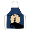 Halloween Apron Cotton Linen Castle Pumpkin Creative Apron Graphic Customization Kitchen Household Oil-Proof Anti-Fouling Apron