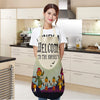 Halloween Apron Cotton Linen Castle Pumpkin Creative Apron Graphic Customization Kitchen Household Oil-Proof Anti-Fouling Apron