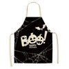 Halloween Apron Cotton Linen Castle Pumpkin Creative Apron Graphic Customization Kitchen Household Oil-Proof Anti-Fouling Apron