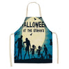Halloween Apron Cotton Linen Castle Pumpkin Creative Apron Graphic Customization Kitchen Household Oil-Proof Anti-Fouling Apron