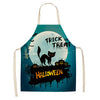Halloween Apron Cotton Linen Castle Pumpkin Creative Apron Graphic Customization Kitchen Household Oil-Proof Anti-Fouling Apron