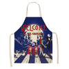 Halloween Apron Cotton Linen Castle Pumpkin Creative Apron Graphic Customization Kitchen Household Oil-Proof Anti-Fouling Apron