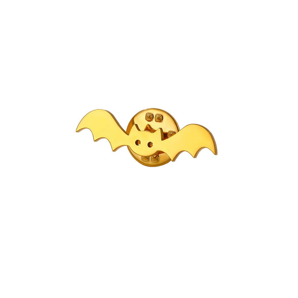 Halloween Bat Brooch Pin Electroplated Stainless Steel Animal Badge For Women Cute Dualpurpose Fashion Accessory