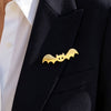 Halloween Bat Brooch Pin Electroplated Stainless Steel Animal Badge For Women Cute Dualpurpose Fashion Accessory