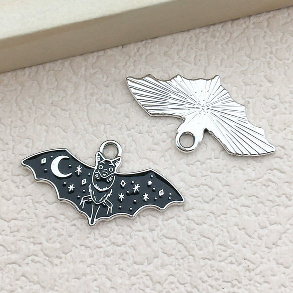 Halloween Bat Jewelry Diy Pendant Bracelet Earrings Necklace Accessories In Alloy Electroplated