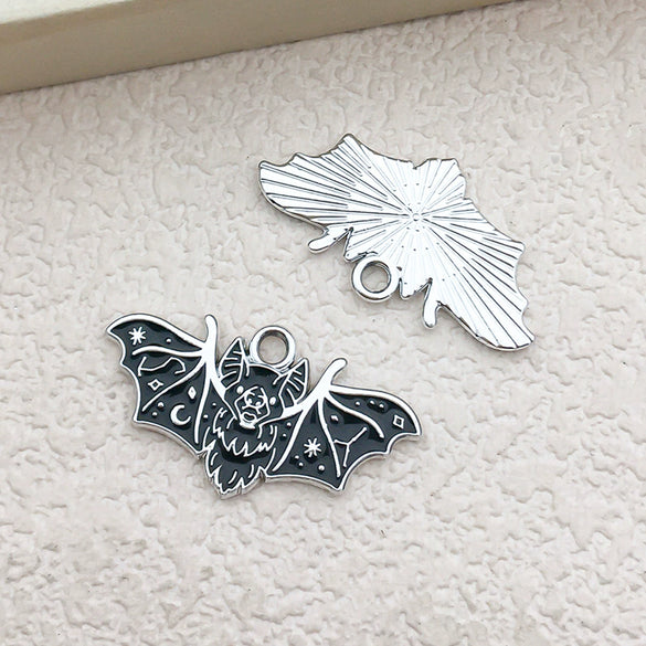 Halloween Bat Jewelry Diy Pendant Bracelet Earrings Necklace Accessories In Alloy Electroplated