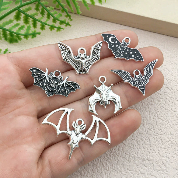 Halloween Bat Jewelry Diy Pendant Bracelet Earrings Necklace Accessories In Alloy Electroplated