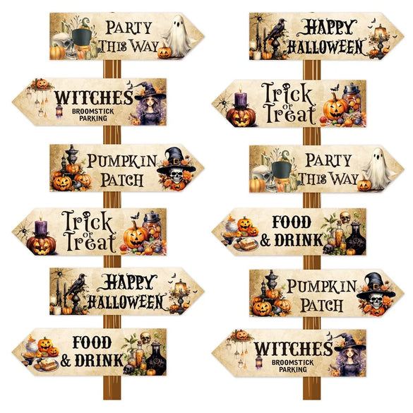 Halloween Casual Simple Style Letter Paper Holiday Party Road Sign Plate
