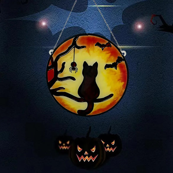 Halloween Cat Spider Bat Arylic Party Hanging Ornaments