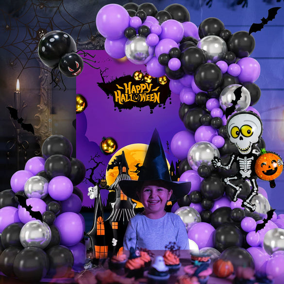 Halloween Dancing Skeleton Aluminum Film Balloon Set For Decoration