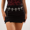 Halloween Dark Cross Skull Waist Chain Body Chain Metal Female